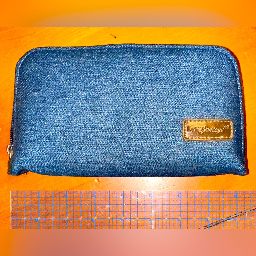 Longaberger Denim make-up bag